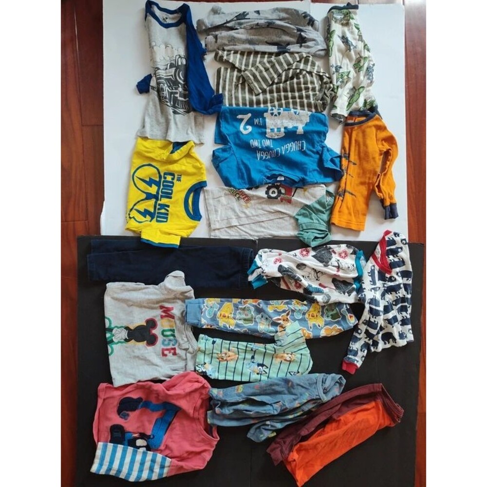 17pcs lot set bundle toddler boy boys clothes clothes pj T-shirts pants 2-3T